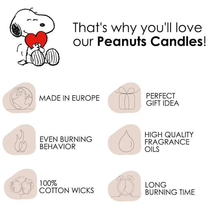 Peanuts Snoopy and Woodstock Scented Candle in Jar 250 g
