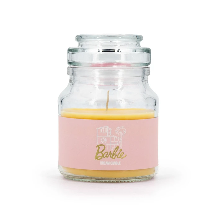 Relaxdays Αρωματικό Κερί Σόγιας σε Βάζο Κίτρινο 110 g - Barbie