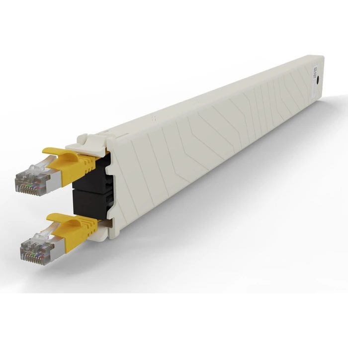 PATCHBOX Patchbox Kupferkassette 8RU (0.8 m) Cat.6a U/FTP PoE, Yellow