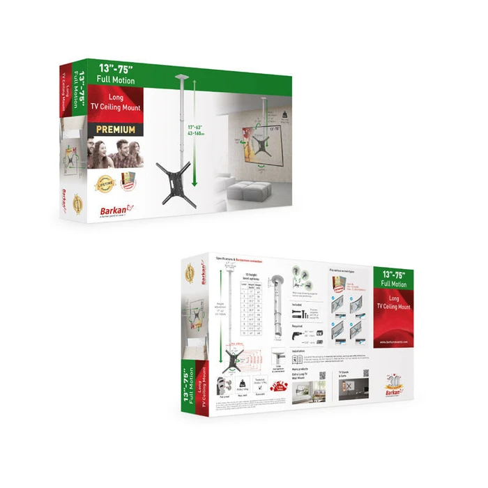 Βάση Τηλεόρασης Οροφής Barkan 4500L 13" - 75" Τηλεσκοπική