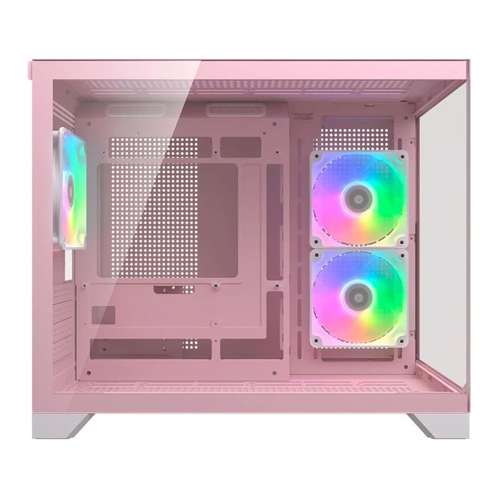 COUGAR FV150 MINI Gaming Mini Tower Κουτί Υπολογιστή με Πλαϊνό Τζάμι - Ροζ