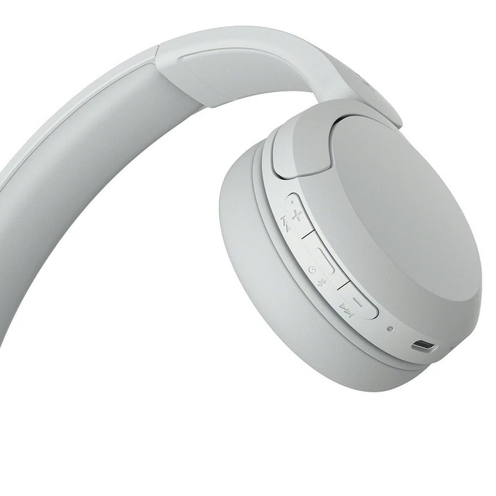Sony WH-CH520 Ασύρματα / Ενσύρματα On Ear Ακουστικά με 50 ώρες Λειτουργίας και Quick Charge Λευκά