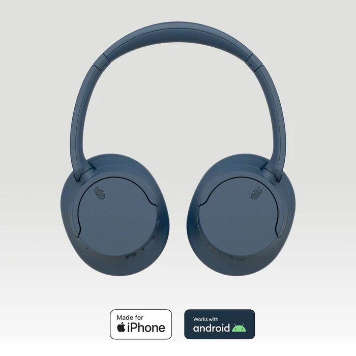 Sony WH-CH720N Ασύρματα / Ενσύρματα Over-Ear Ακουστικά με Active Noise Cancelling, 35 ώρες, Quick Charge (Μπλε)