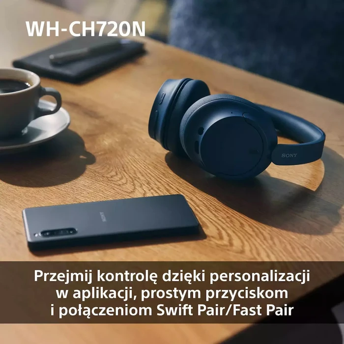 Sony WH-CH720N Wireless / Wired Over-Ear Headphones Pink (ANC, 35h battery, Quick Charge)