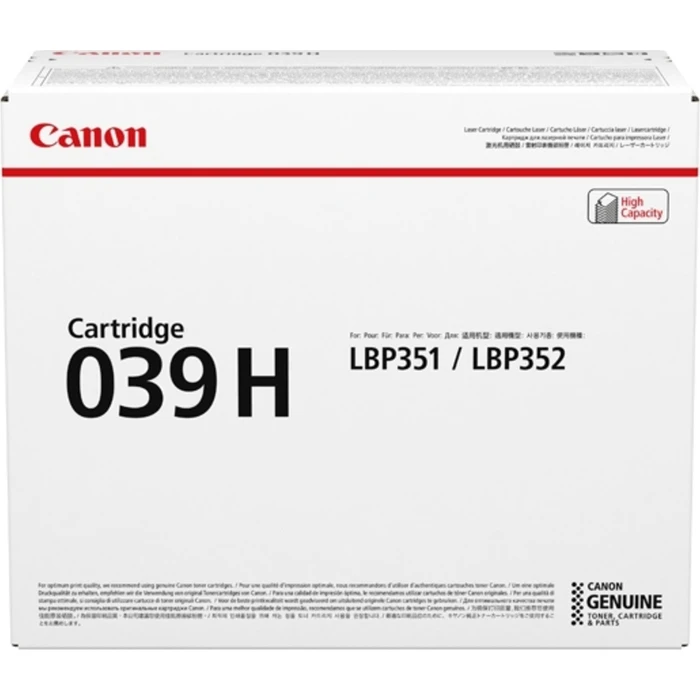 Toner Canon 039H BK - Μαύρο, 25.000 Σελίδες, High Capacity (MPN: 0288C001)