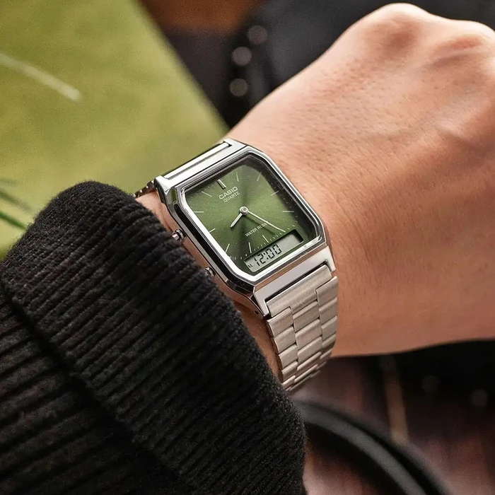 Casio Ρολόι Χειρός EDGY COLLECTION SUNRAY DIAL GREEN MOSS