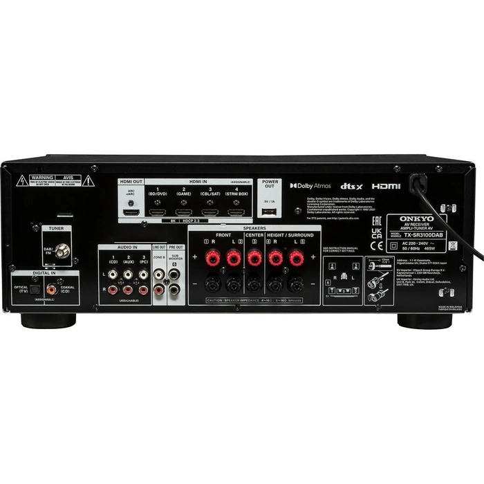Δέκτες Onkyo TX-SR3100DABB black