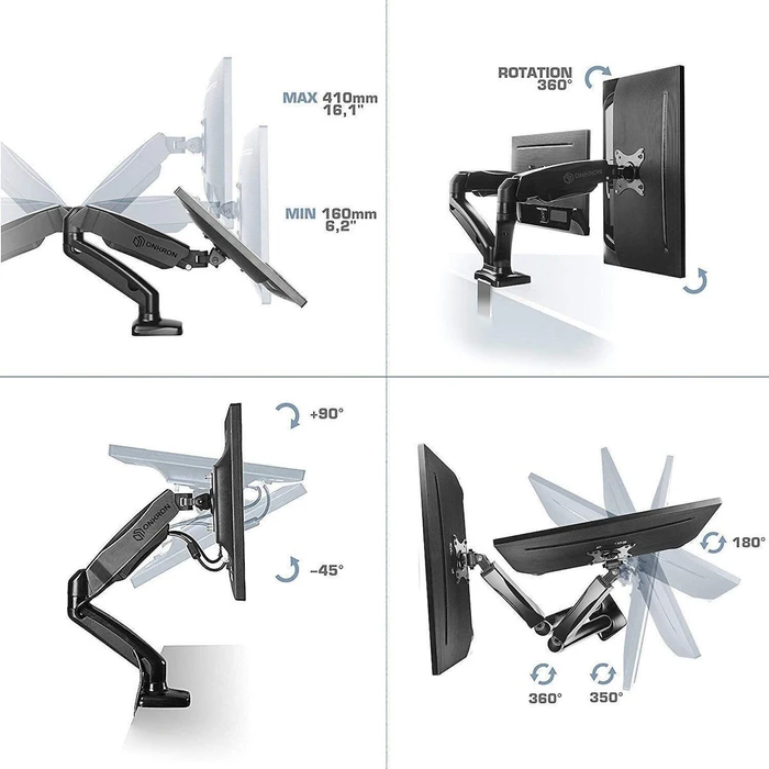 Onkron G160-B Dual Monitor Desk Mount 13-32" Black