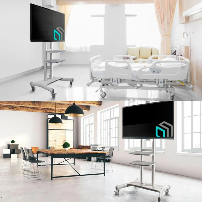 Onkron TS1881-W Mobile TV Stand / Floor Mount for 50-86" TVs - White