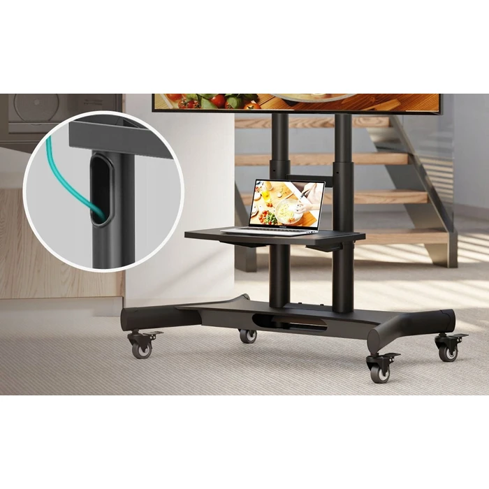 Onkron TS1350-B Mobile TV Floor Stand for 32-70" TVs - Black