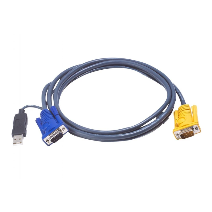 Aten KVM Cable 6m for CS1208 (2L-5206UP) - USB & VGA, Black
