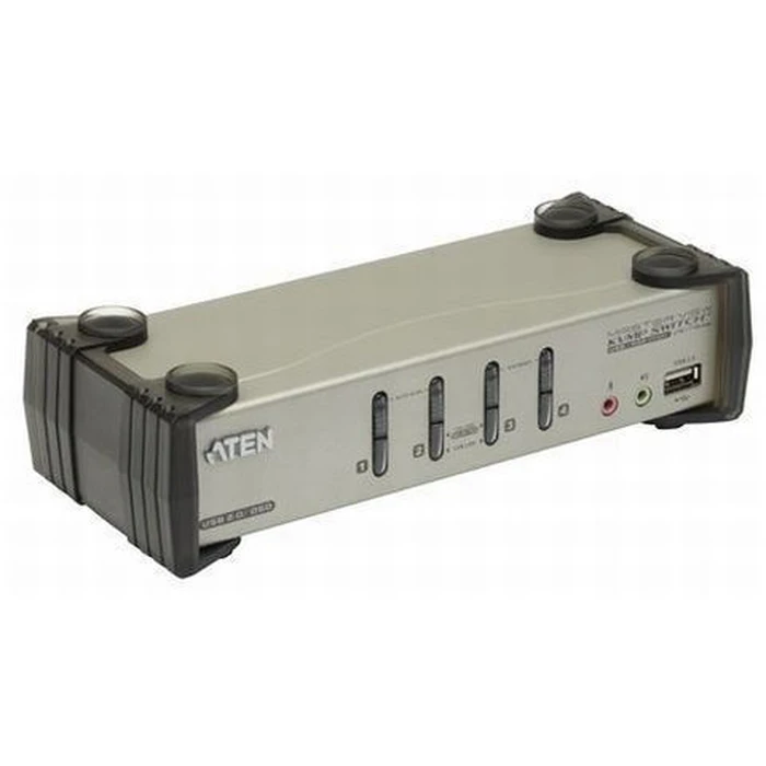 ATEN CS1734B-AT-G Διακόπτης KVM 4 Θυρών USB με Audio και USB 2.0 Hub (με καλώδια KVM)