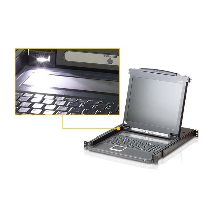 KVM κονσόλα ATEN CL1000M-ATA-GG Slideaway 17" LCD με PS/2, USB και VGA