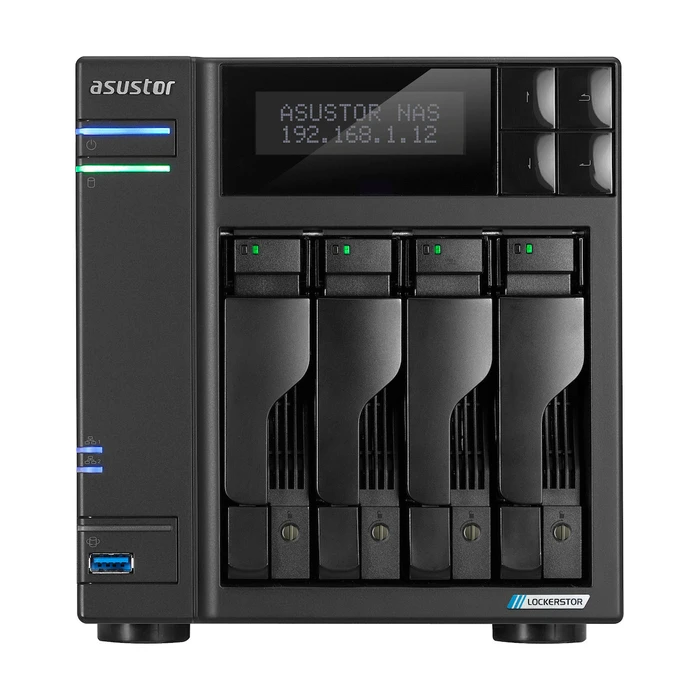 Asustor Lockerstor 4 Gen2 (AS6704T V2) NAS Tower — 4 θέσεων για HDD/M.2/SSD, 2x Ethernet