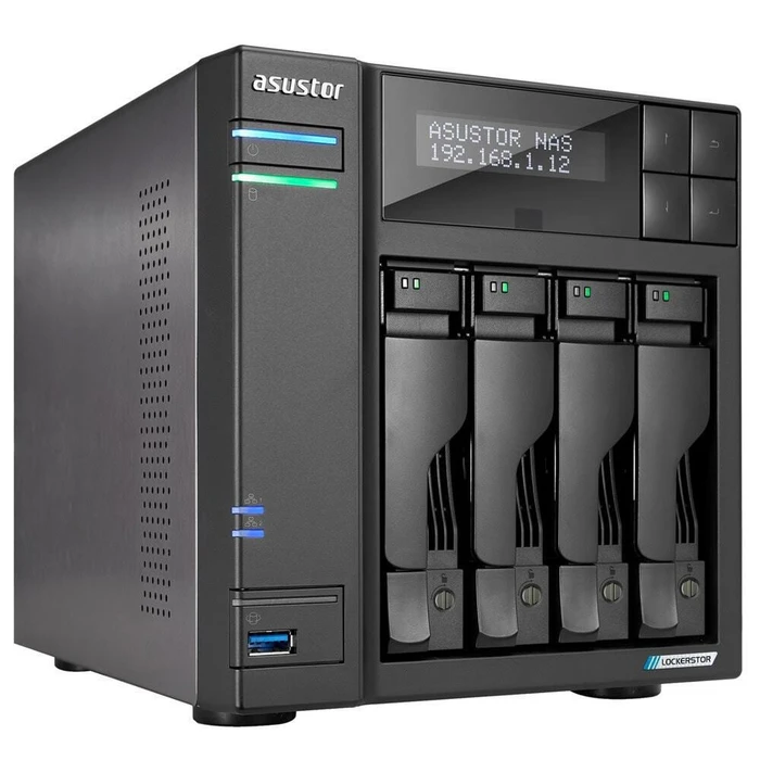 Asustor Lockerstor 4 Gen2 (AS6704T V2) NAS Tower — 4 θέσεων για HDD/M.2/SSD, 2x Ethernet