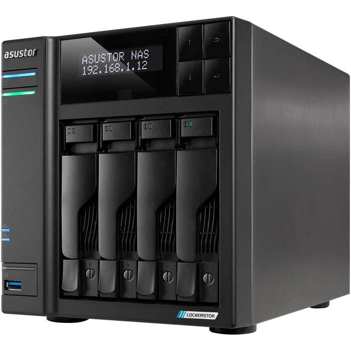 Asustor Lockerstor 4 Gen2 (AS6704T V2) NAS Tower — 4 θέσεων για HDD/M.2/SSD, 2x Ethernet