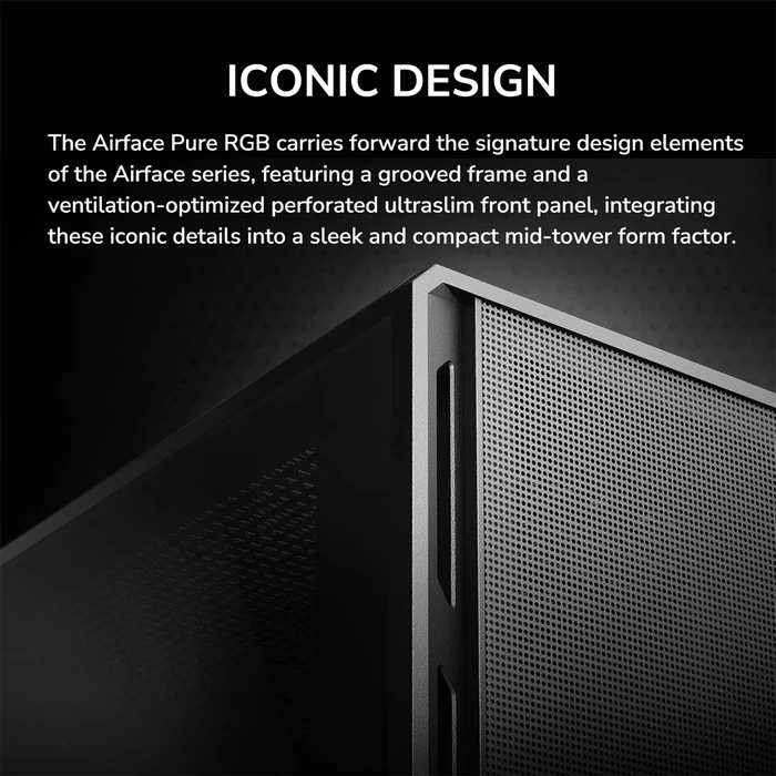 COUGAR Airface Pure RGB Mid Tower Gaming PC Case - Black