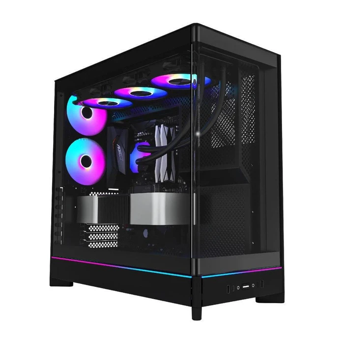 Montech HS02 PRO Gaming Midi Tower Κουτί Υπολογιστή με Πλαϊνό Παράθυρο και RGB Φωτισμό Μαύρο