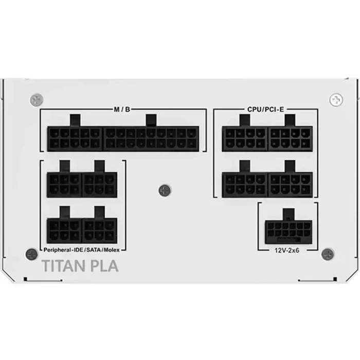 Montech Titan PLA 750W - 750 Watt Full Modular ATX Power Supply 80 PLUS Platinum, Cybenetics Platinum, PCIe 5.1, White