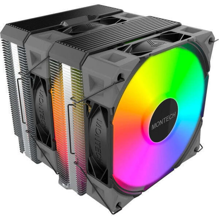 Montech NX600 ARGB CPU Air Cooler for Socket AM5/1200/115x/1700 (Black, 120 mm)