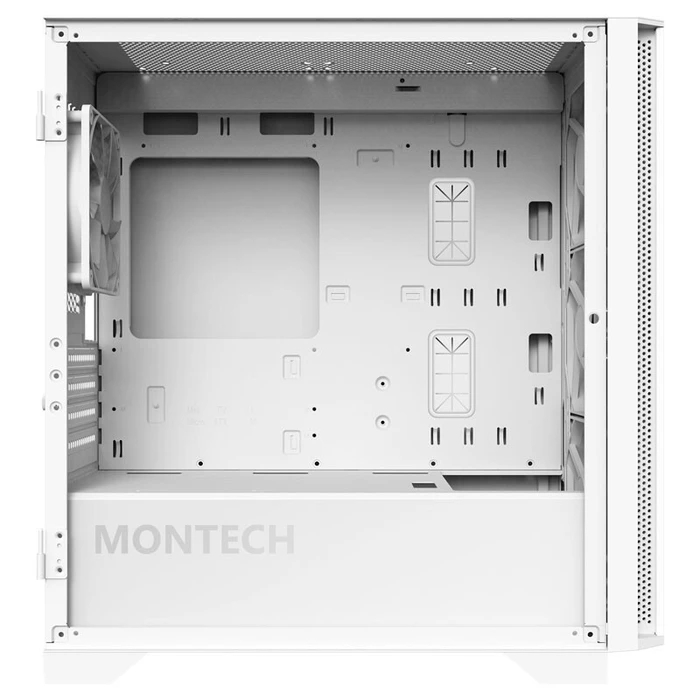 Montech AIR 100 ARGB Gaming Mini Tower PC Case - White (mATX/Mini-ITX, Tempered Glass, ARGB)