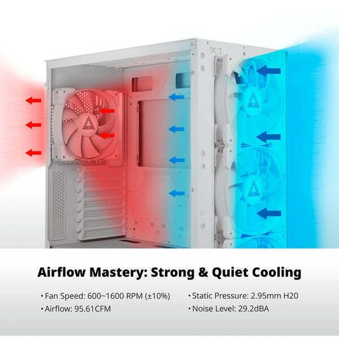 Montech HP140 ARGB PWM 140mm Case Fan White