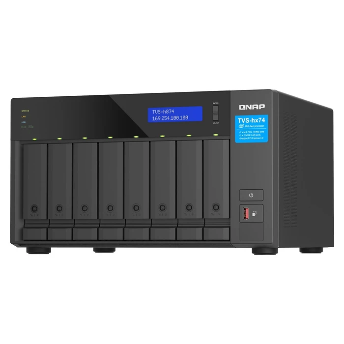 QNAP TVS-h874 NAS Tower 8 θέσεων Intel Core i5-12400 32GB SO-DIMM