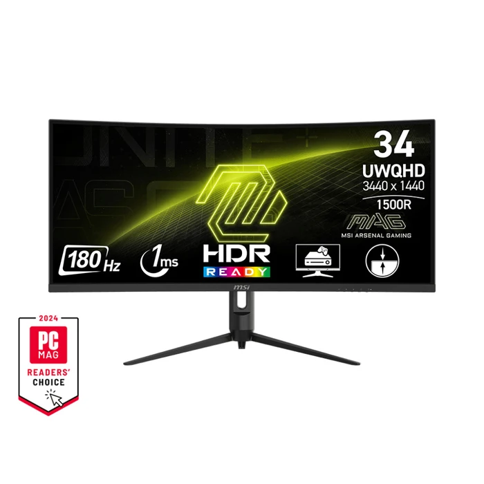 MSI MAG 342CQR E2 34" UltraWide Καμπύλη Gaming Οθόνη VA 3440x1440 180Hz