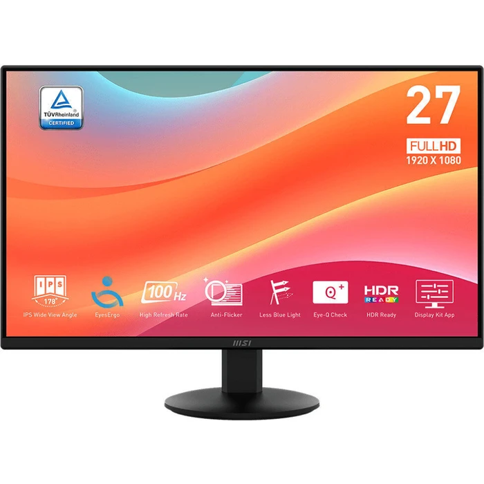 MSI PRO MP272L 27" Full HD IPS 100Hz Οθόνη - Μαύρη, Ματ