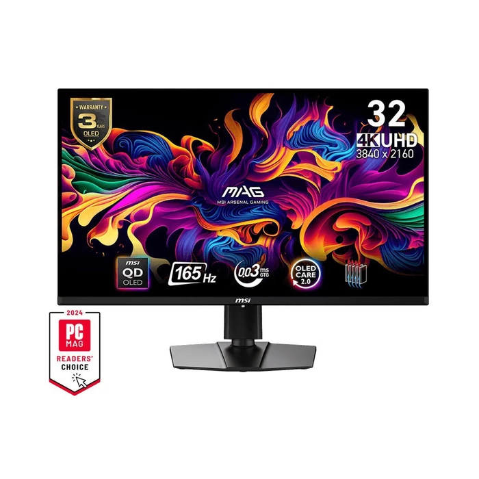 MSI MAG 321UPDE QD-OLED 31.5" 4K UHD 165Hz Gaming Monitor