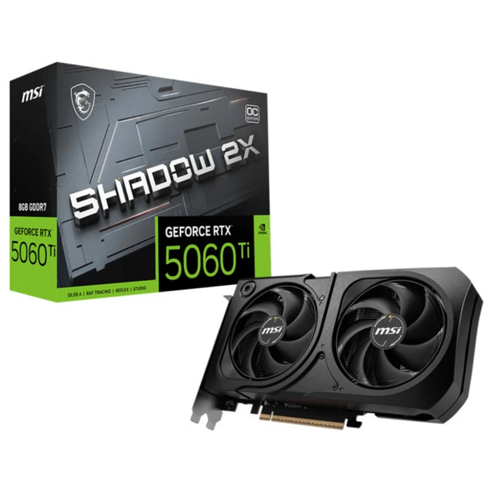 MSI GeForce RTX 5060 Ti 8GB GDDR7 SHADOW 2X OC PLUS (912-V536-003) - Graphics Card