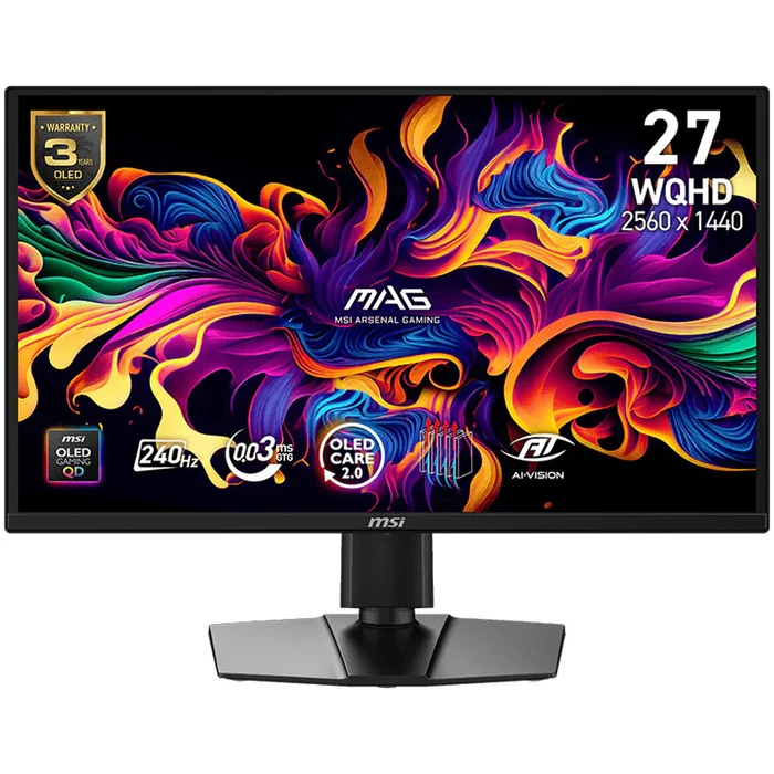 MSI MAG 272QP X24 QD-OLED HDR Gaming Monitor 26.5" QHD 2560x1440 240Hz 0.03ms GTG