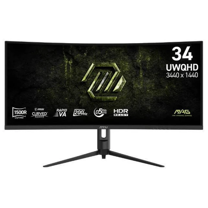 MSI MAG 34" 3440 x 1440 21:9 UltraWide Curved Gaming Monitor VA 200Hz (Model 9S6-3DB64H-089, SKU 21362950)