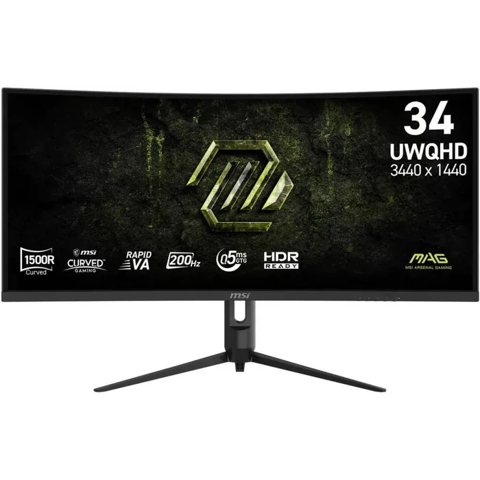MSI MAG 342CQRFDE E20 34" UWQHD Κυρτή Gaming Οθόνη (3440x1440, 200Hz, 0.5ms GTG, VA, HDR)