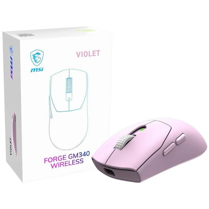 MSI Forge GM340 Wireless Optical Gaming Mouse - Violet
