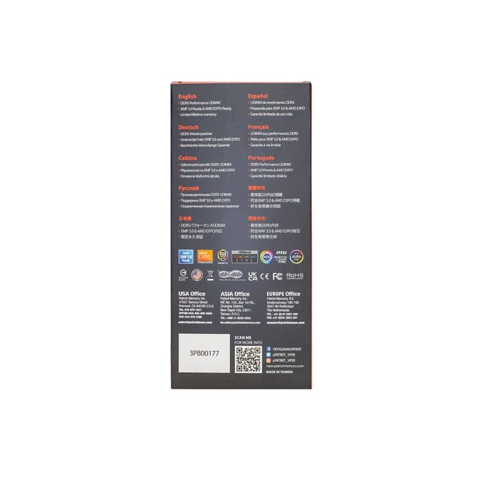 Patriot Viper Venom DDR5 16GB (1x16GB) 6000MHz CL36 UDIMM VV516G60C36A