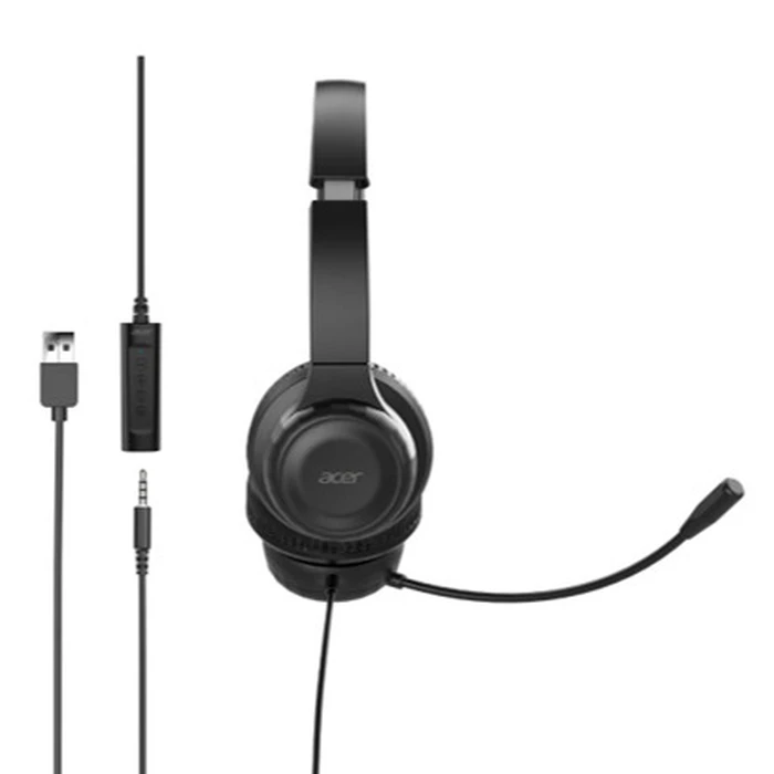 Acer On Ear Multimedia Ακουστικά με μικρόφωνο και σύνδεση 3.5mm Jack / USB-A GP.HDS11.02D