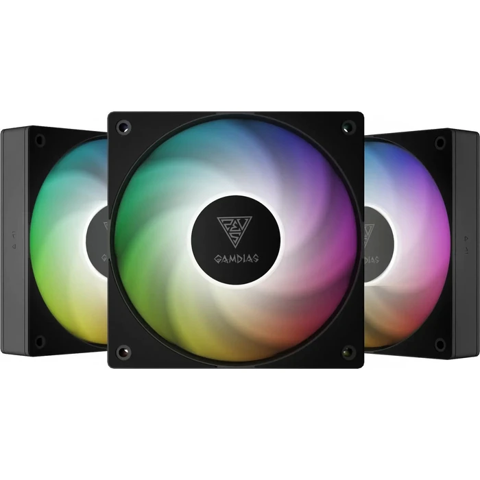 Gamdias NOTUS M1-1203 Reverse Blade 120mm ARGB Case Fan 3-pack (400-1600 RPM, PWM, 57.56 CFM)