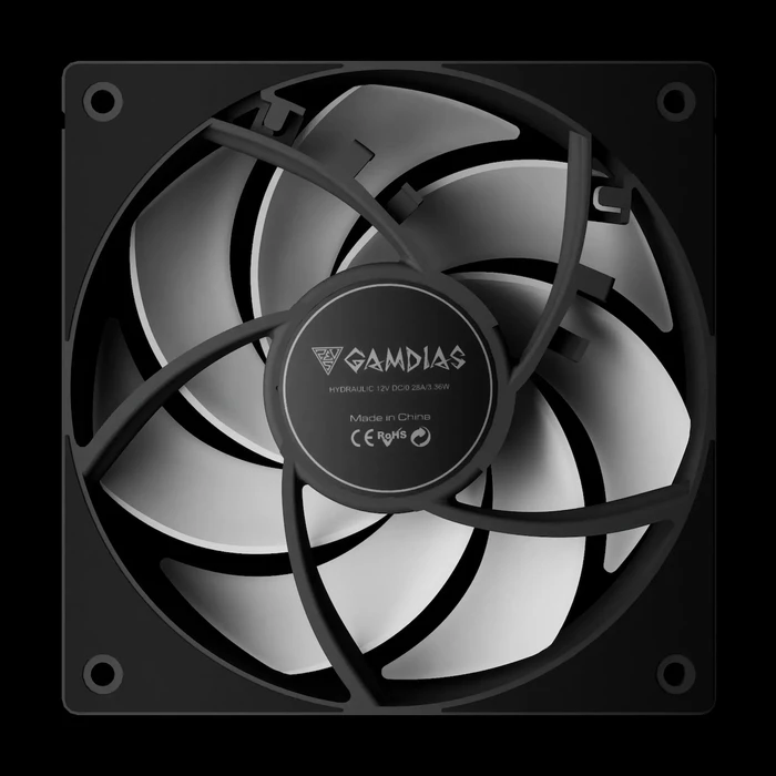 Gamdias NOTUS M1-1203 Reverse Blade 120mm ARGB Case Fan 3-pack (400-1600 RPM, PWM, 57.56 CFM)