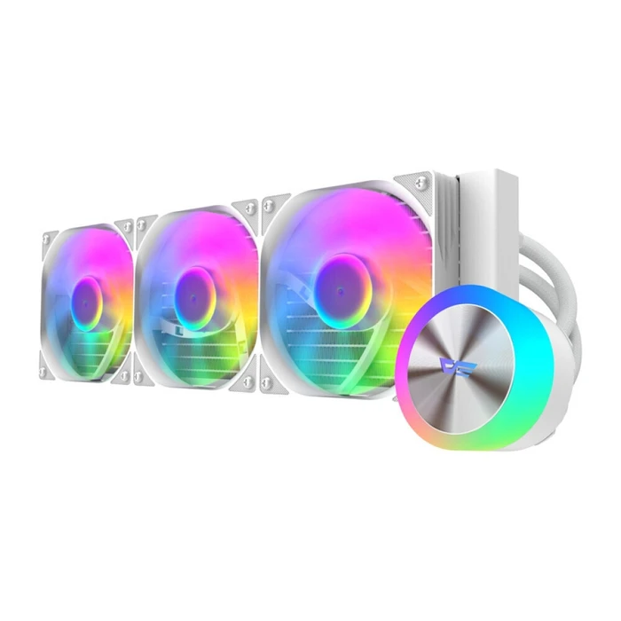 darkFlash DG360 White AIO CPU Liquid Cooler 360mm with 3x120mm ARGB Fans