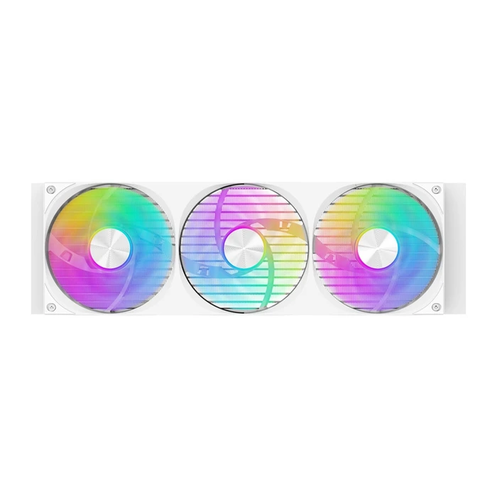 DarkFlash DV360S MAX Υδρόψυξη AIO CPU 360mm Λευκή με 3x120mm ARGB Ανεμιστήρες και IPS Οθόνη στην Αντλία
