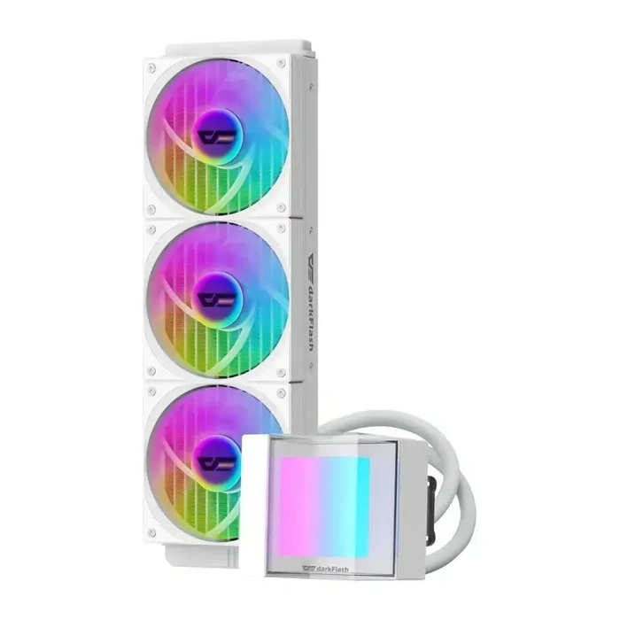DarkFlash Υδρόψυξη AIO CPU CB360 με 3 Ανεμιστήρες 120mm ARGB - Λευκή