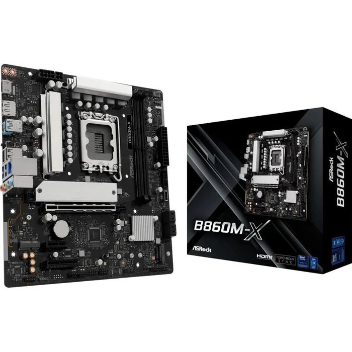 Μητρική κάρτα ASRock B860M-X (mATX, Socket 1851, DDR5, HDMI/DP, Wi‑Fi 6E)