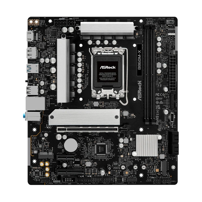 Μητρική κάρτα ASRock B860M-X (mATX, Socket 1851, DDR5, HDMI/DP, Wi‑Fi 6E)