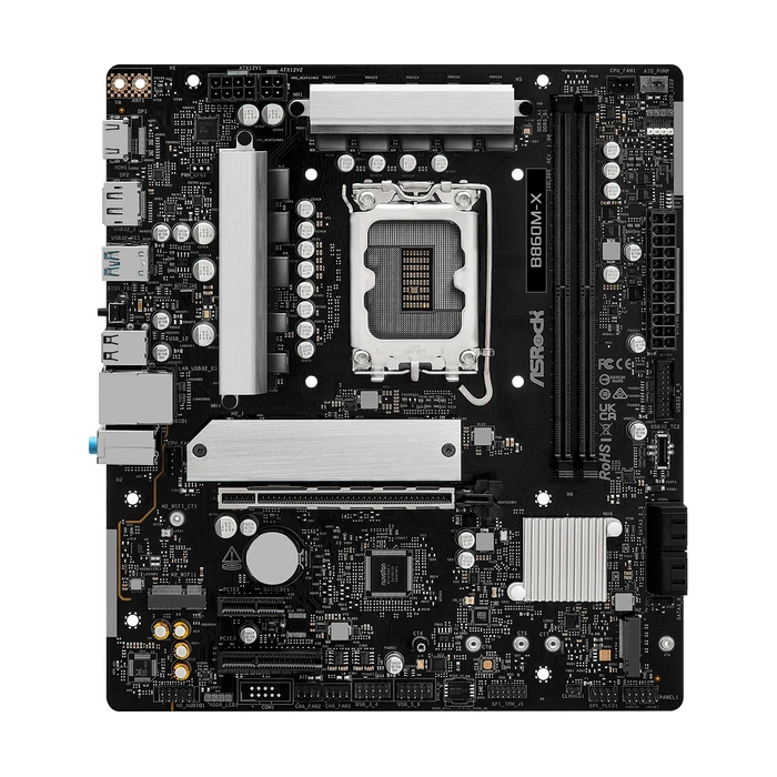 Μητρική κάρτα ASRock B860M-X (mATX, Socket 1851, DDR5, HDMI/DP, Wi‑Fi 6E)