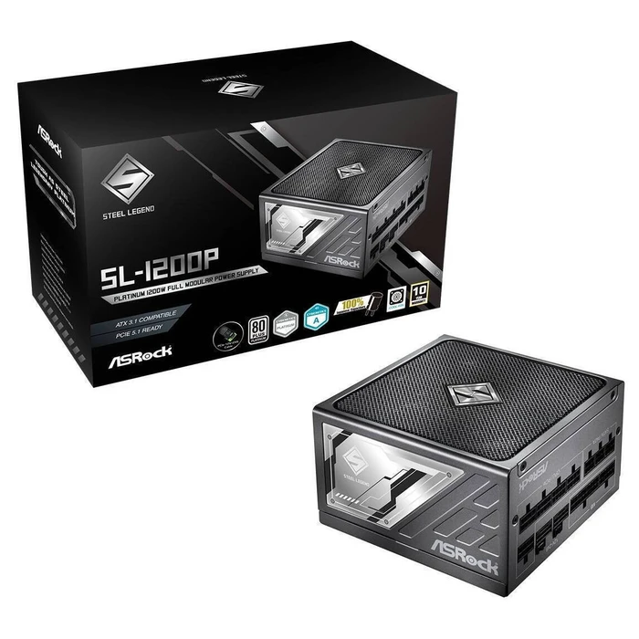 ASRock Steel Legend SL-1200P 1200W Grey Full Modular PC Power Supply
