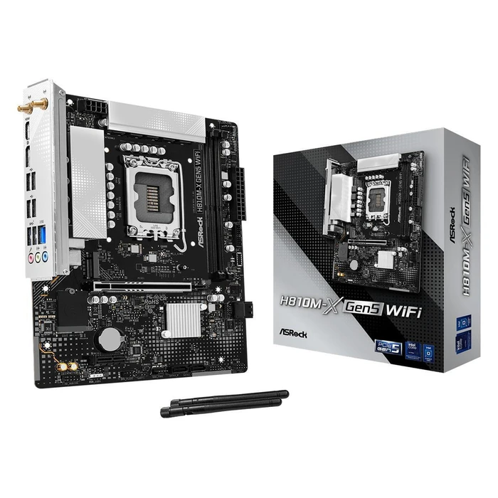 ASRock H810M-X Gen5 WiFi - Μητρική LGA1851 mATX (DDR5, PCIe 5.0, Wi‑Fi 6)