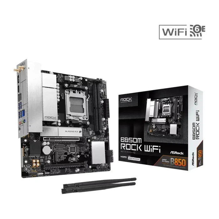 ASRock B850M Rock WiFi AM5 Micro-ATX DDR5 Wi‑Fi 6E