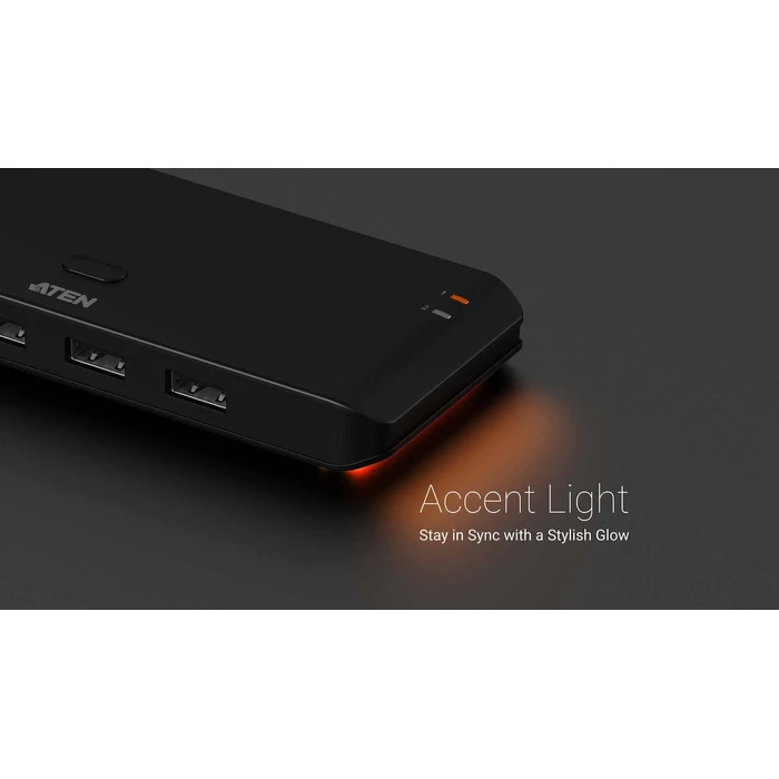 ATEN US4224-AT KVM & Data USB 2.0 Switch (2 x 4-Port)