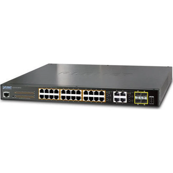 PLANET GS-4210-24P4C Managed 24-Port Gigabit PoE+ Switch with 4 Combo SFP (Rackmount)